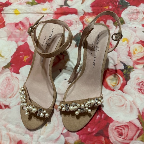 Chinese Laundry Pearled Heels - Picture 1 of 8